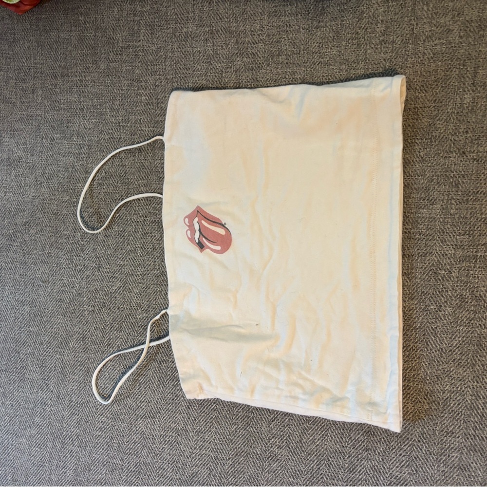 Trendy Cream Tube Top with Graphic Design